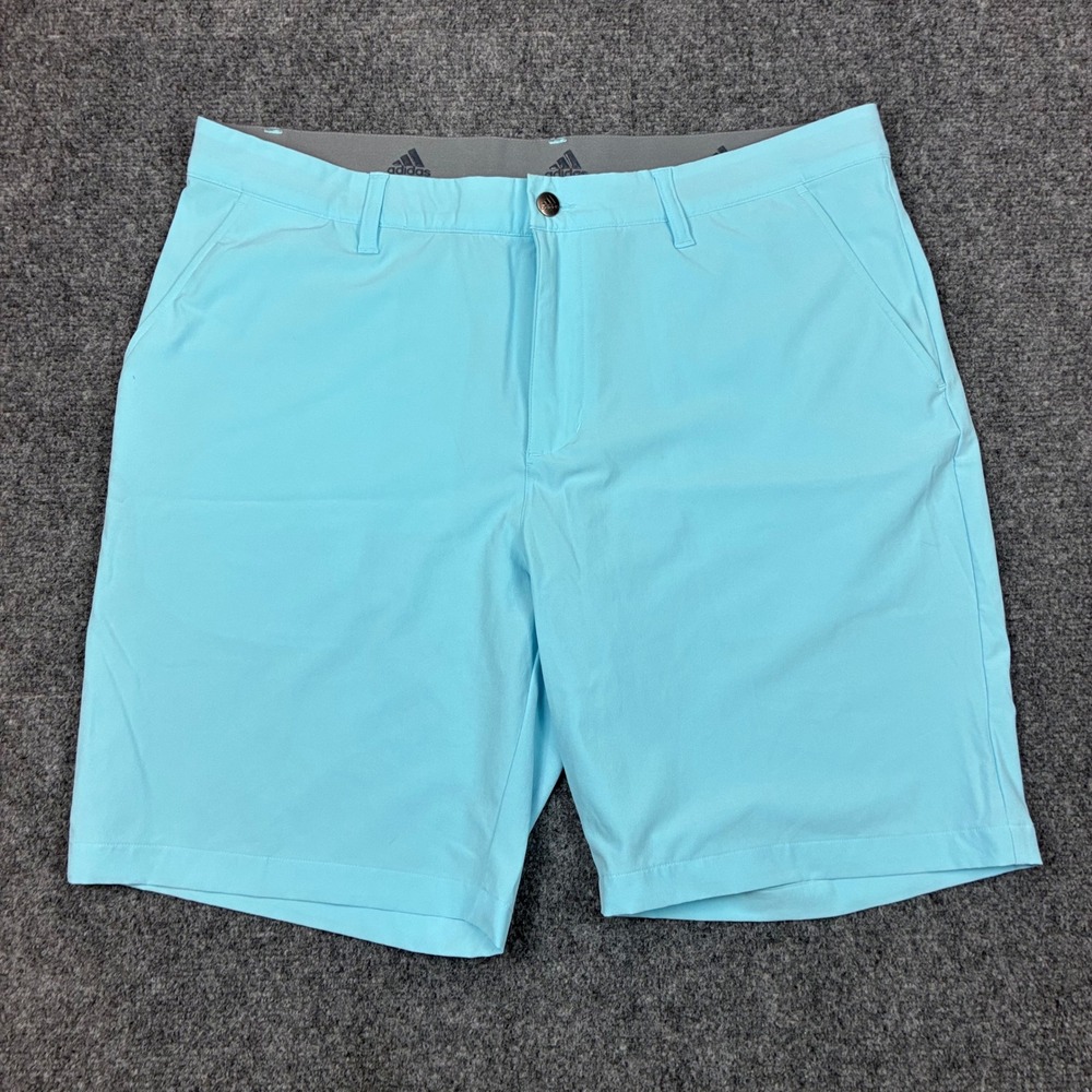 Adidas Mens Size W36 Primegreen Golf Shorts Light Blue Athletic Performance
